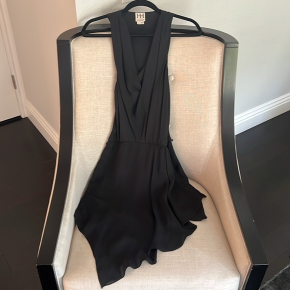 Haute hippie silk mini black dress. - Picture 3 of 3